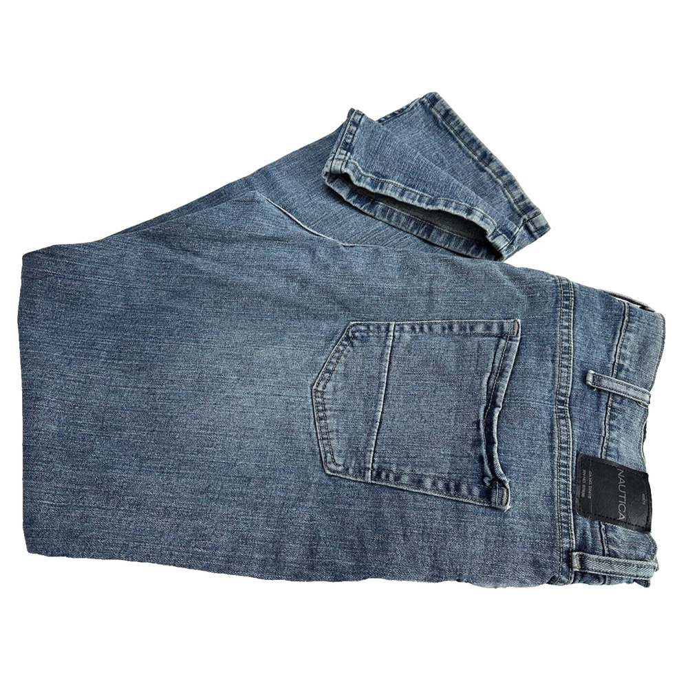 Nautica Means Blue Jeans Straight Stretch 42x30 Gorpcore Utility Outdoor Preppy